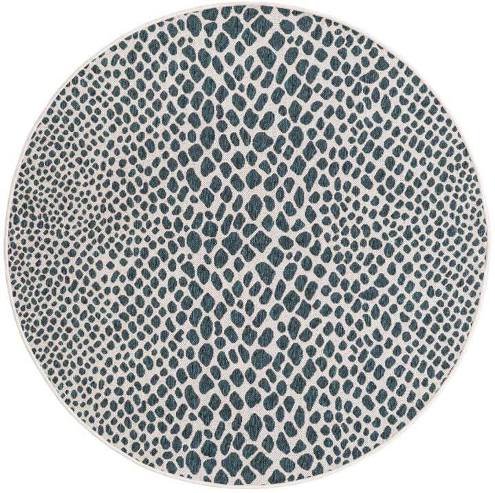 5' 3 x 5' 3 Easy-Clean Jill Zarin Indoor / Outdoor Round Rug