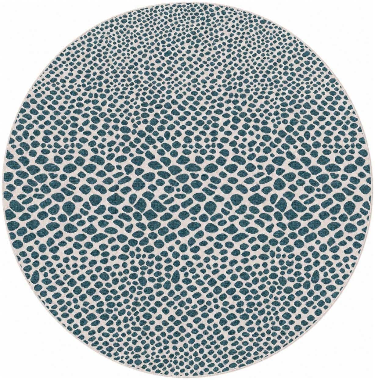 7' 10 x 7' 10 Easy-Clean Jill Zarin Indoor / Outdoor Round Rug