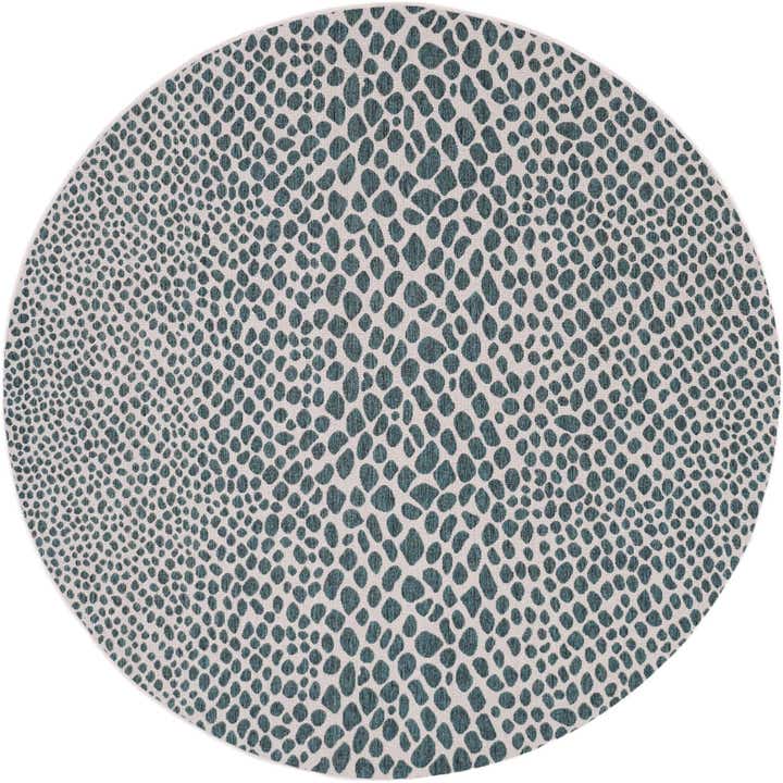 7' 10 x 7' 10 Easy-Clean Jill Zarin Indoor / Outdoor Round Rug