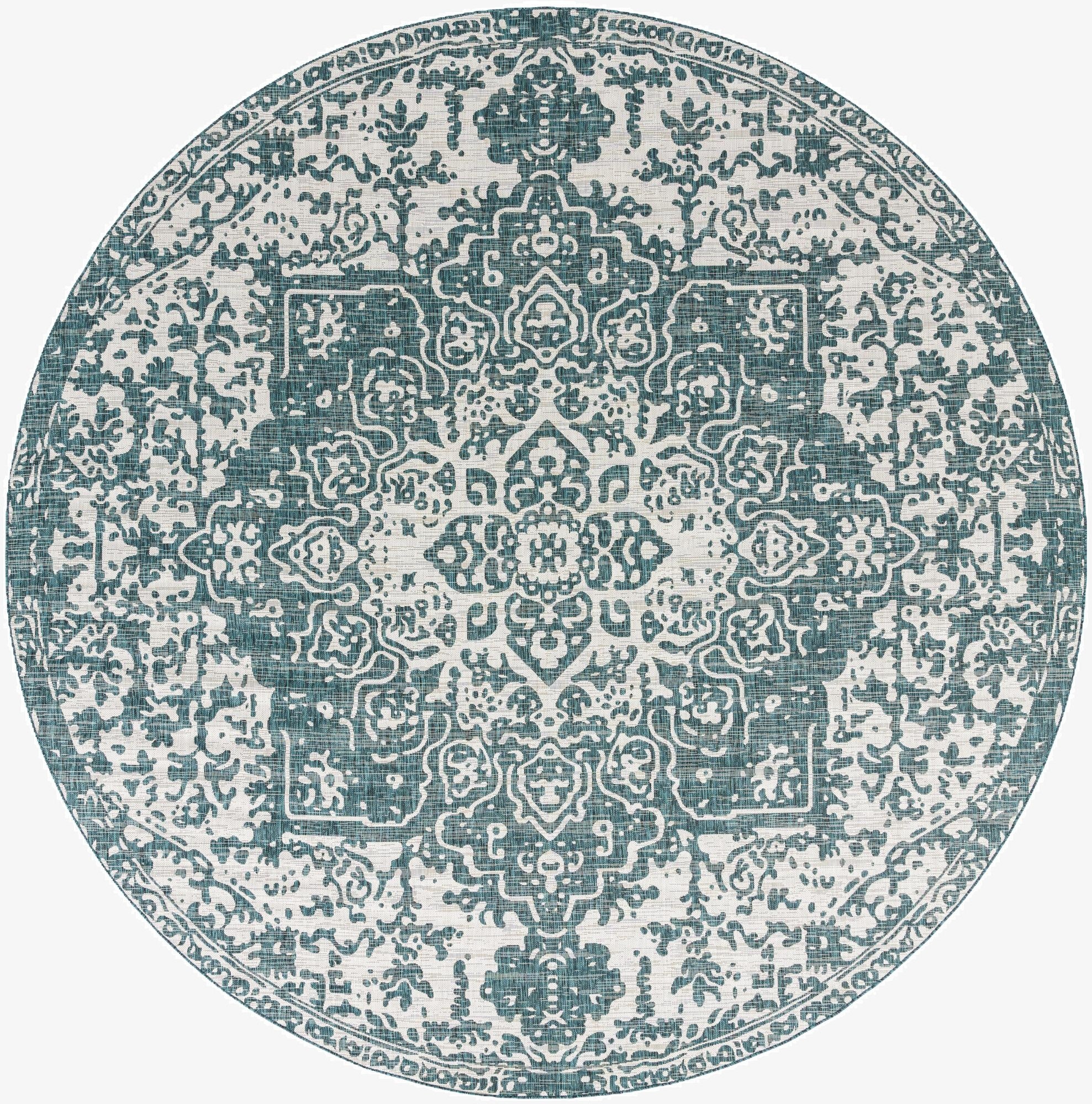 Primary image 13' x 13'  Washable Jill Zarin Dubai Indoor / Outdoor Round Rug