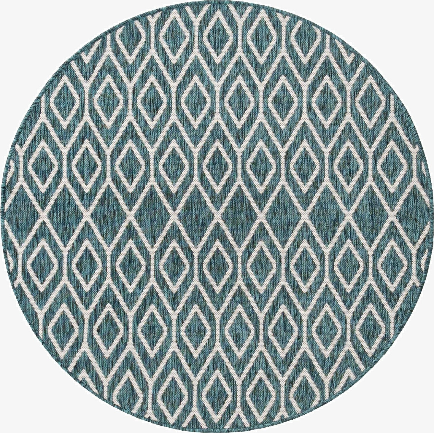 4' x 4'  Washable Jill Zarin Turks and Caicos Indoor / Outdoor Round Rug