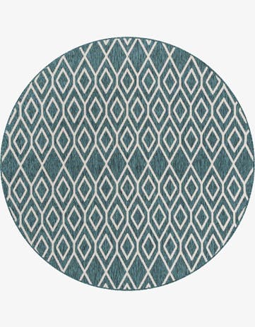 6' 7 x 6' 7 Easy-Clean Jill Zarin Turks and Caicos Indoor / Outdoor Round Rug