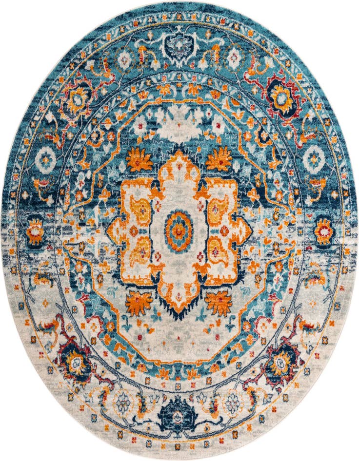 Detail image of 7' 10 x 7' 10 Madeline Vintage Round Rug