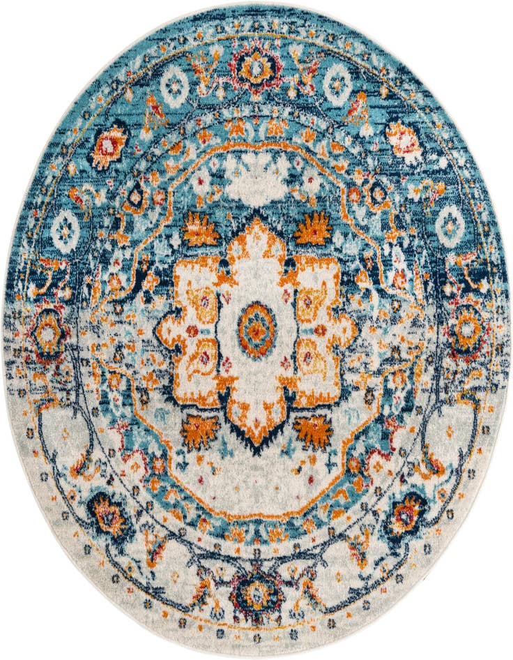 Detail image of 5' 3 x 5' 3 Madeline Vintage Round Rug
