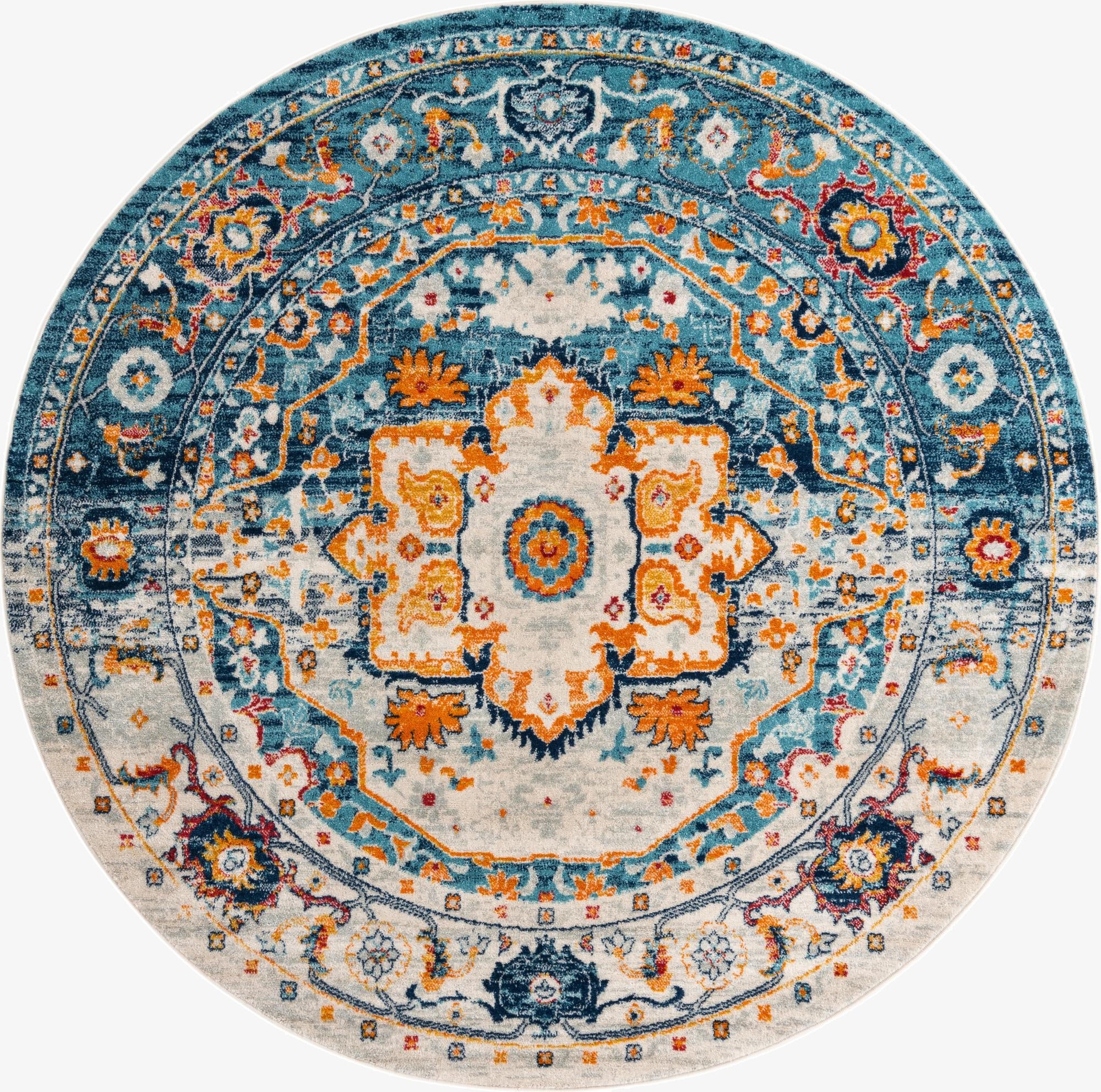 7' 10 x 7' 10 Madeline Vintage Round Rug
