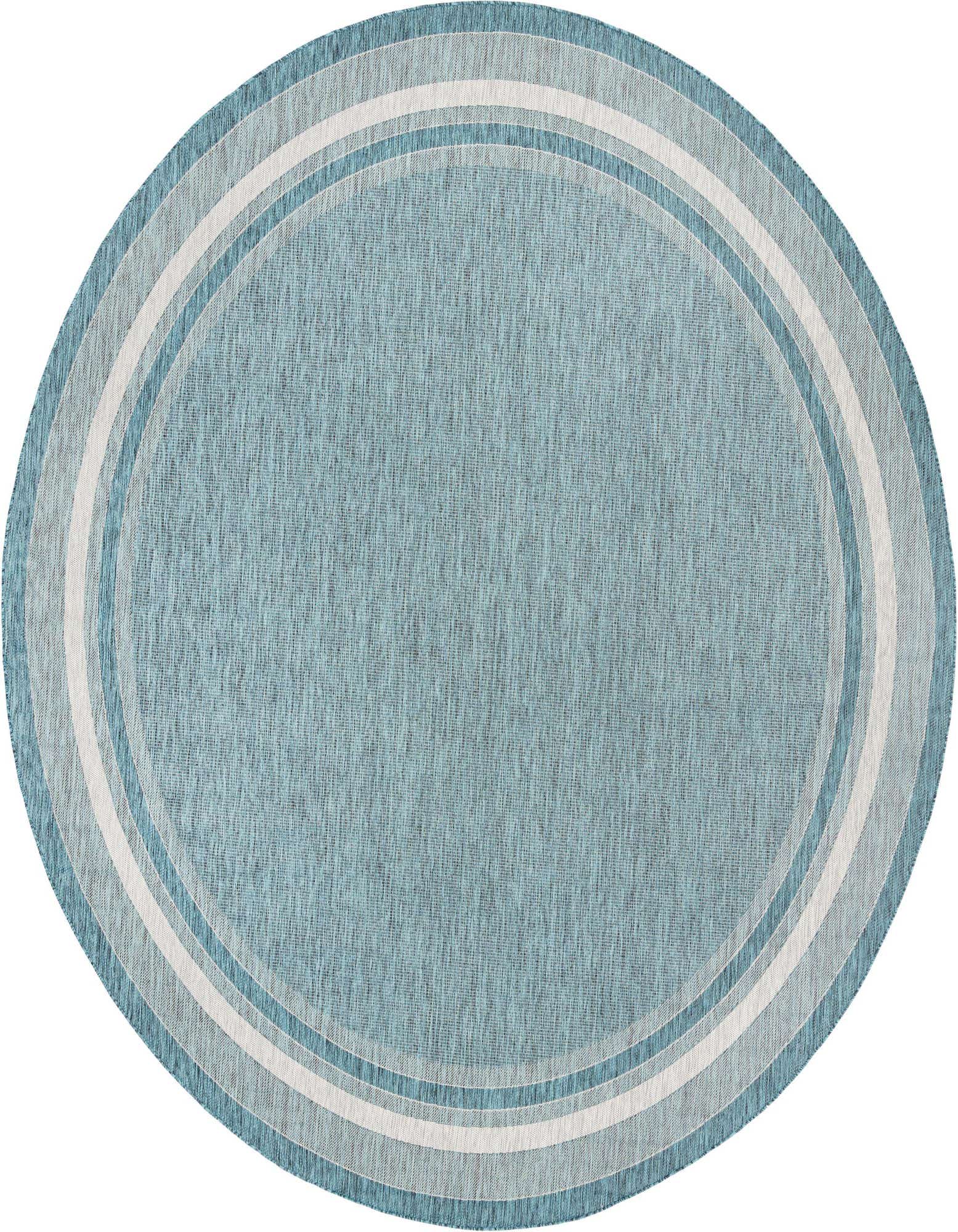 13' x 13' Easy-Clean Border Indoor / Outdoor Round Rug