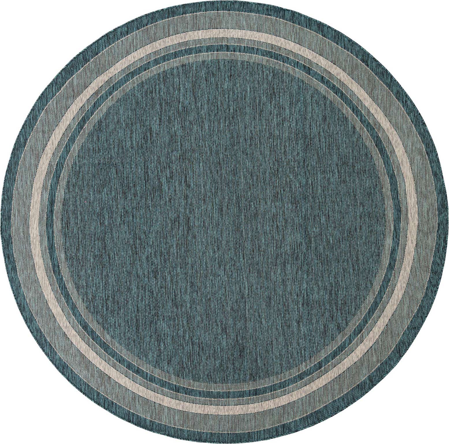 10' x 10' Easy-Clean Border Indoor / Outdoor Round Rug