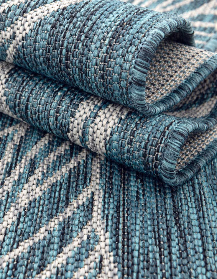 Detail image of 10' 8 x 10' 8 Easy-Clean Botanical Indoor / Outdoor Round Rug