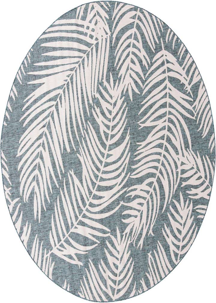 10' 8 x 10' 8 Easy-Clean Botanical Indoor / Outdoor Round Rug