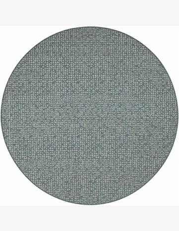 7' 10 x 7' 10 Easy-Clean Checkered Indoor / Outdoor Round Rug