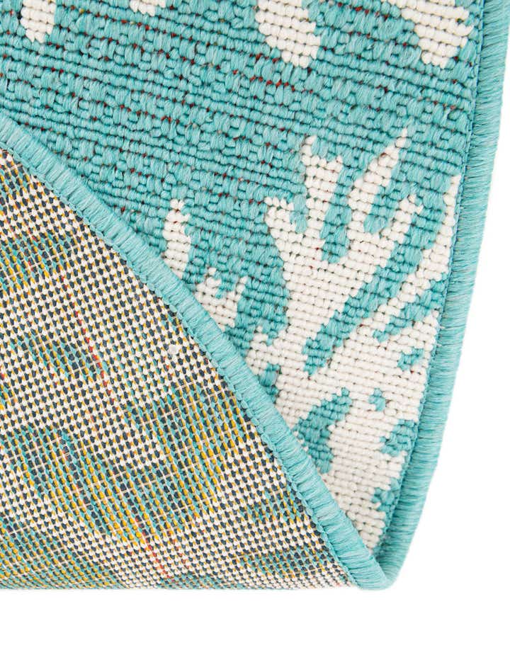 4' x 4' Easy-Clean Coastal Indoor / Outdoor Round Rug