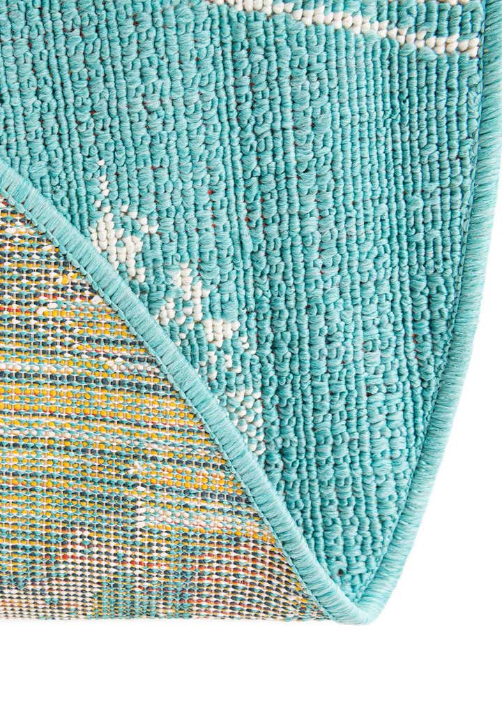 4' x 4' Easy-Clean Coastal Indoor / Outdoor Round Rug