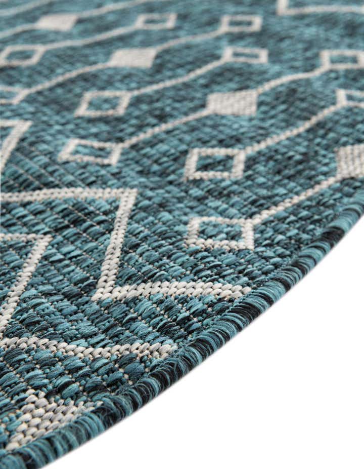 6' x 6' Easy-Clean Lattice Indoor / Outdoor Round Rug