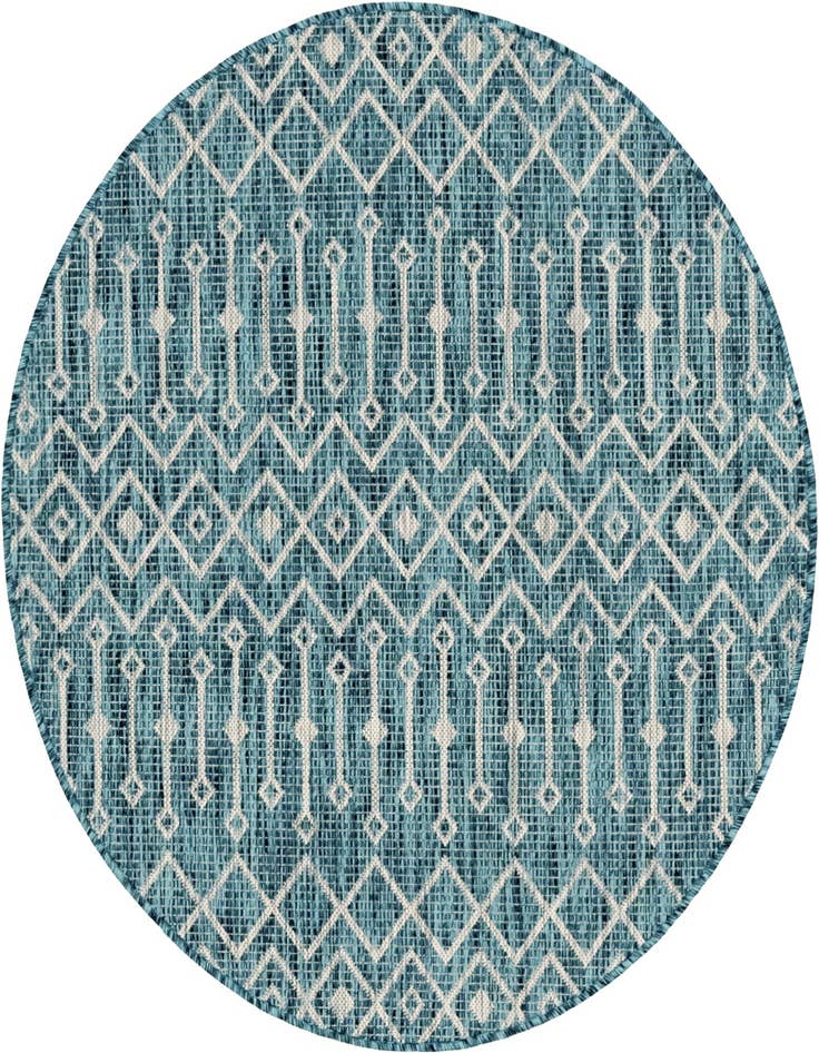 Detail image of 4' x 4' Easy-Clean Lattice Indoor / Outdoor Round Rug