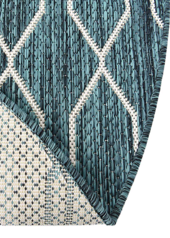 4' x 4' Easy-Clean Lattice Indoor / Outdoor Round Rug