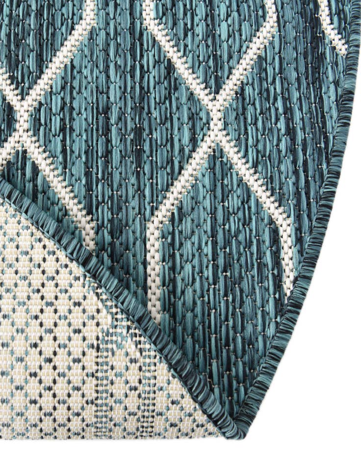Detail image of 4' x 4' Washable Lattice Indoor / Outdoor Round Rug