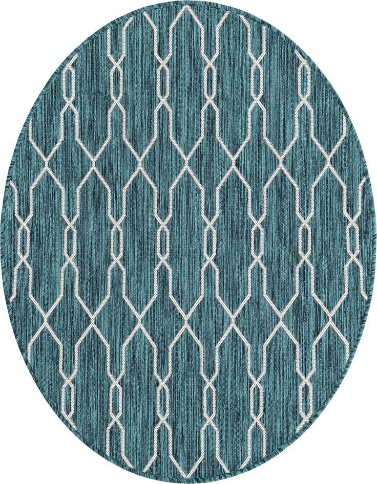 Detail image of 4' x 4' Easy-Clean Lattice Indoor / Outdoor Round Rug
