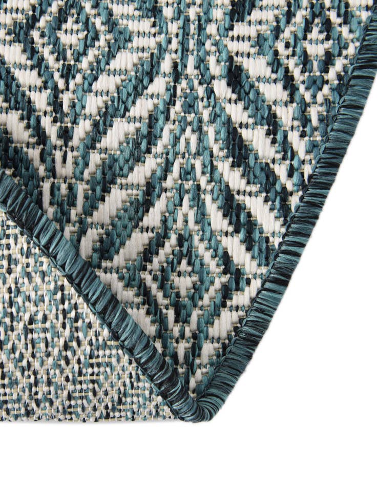 Detail image of 4' x 4' Washable Lattice Indoor / Outdoor Round Rug