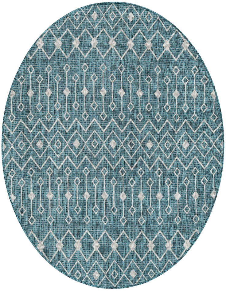 Detail image of 5' 3 x 5' 3 Easy-Clean Lattice Indoor / Outdoor Round Rug