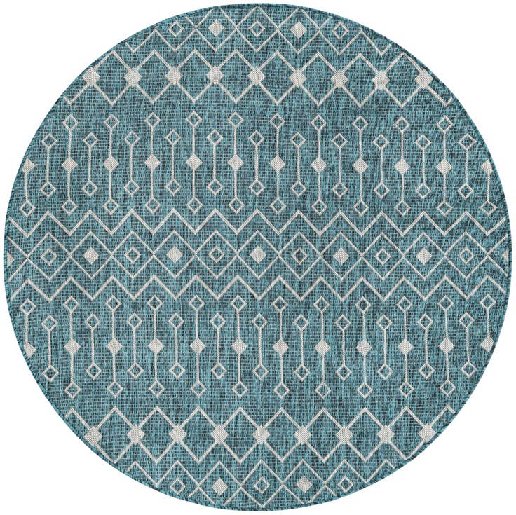 Detail image of 5' 3 x 5' 3 Easy-Clean Lattice Indoor / Outdoor Round Rug