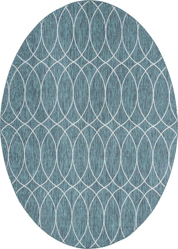 10' x 10' Easy-Clean Lattice Indoor / Outdoor Round Rug