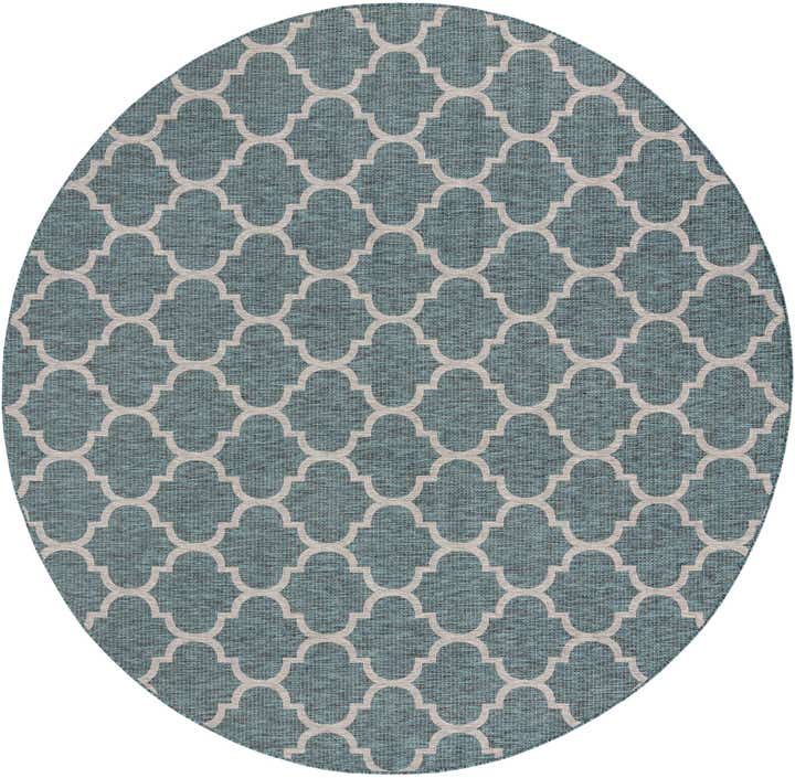 10' 8 x 10' 8 Easy-Clean Lattice Indoor / Outdoor Round Rug