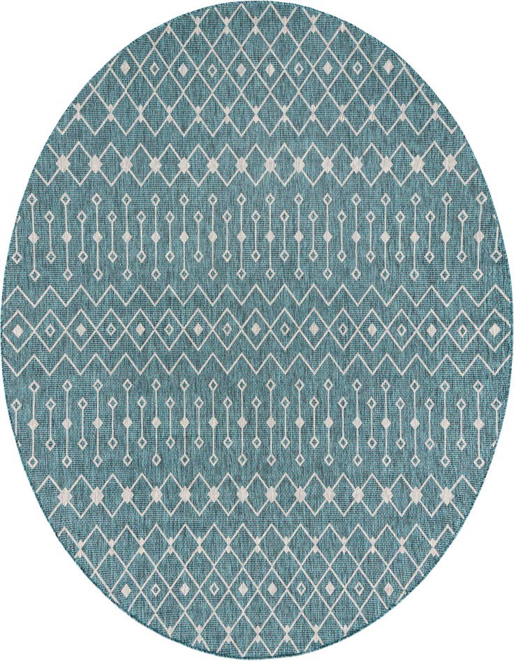 Detail image of 10' 8 x 10' 8 Easy-Clean Lattice Indoor / Outdoor Round Rug