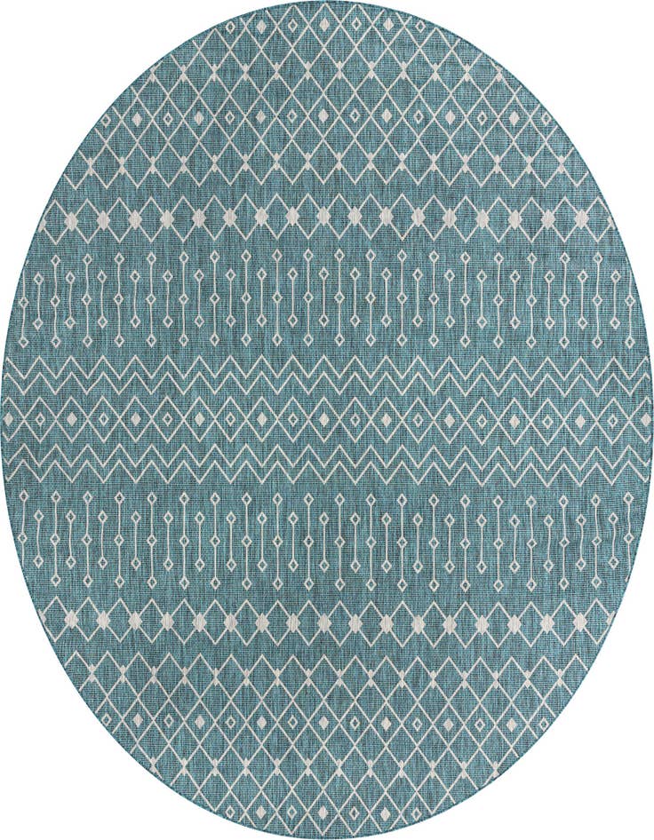Detail image of 13' x 13' Easy-Clean Lattice Indoor / Outdoor Round Rug