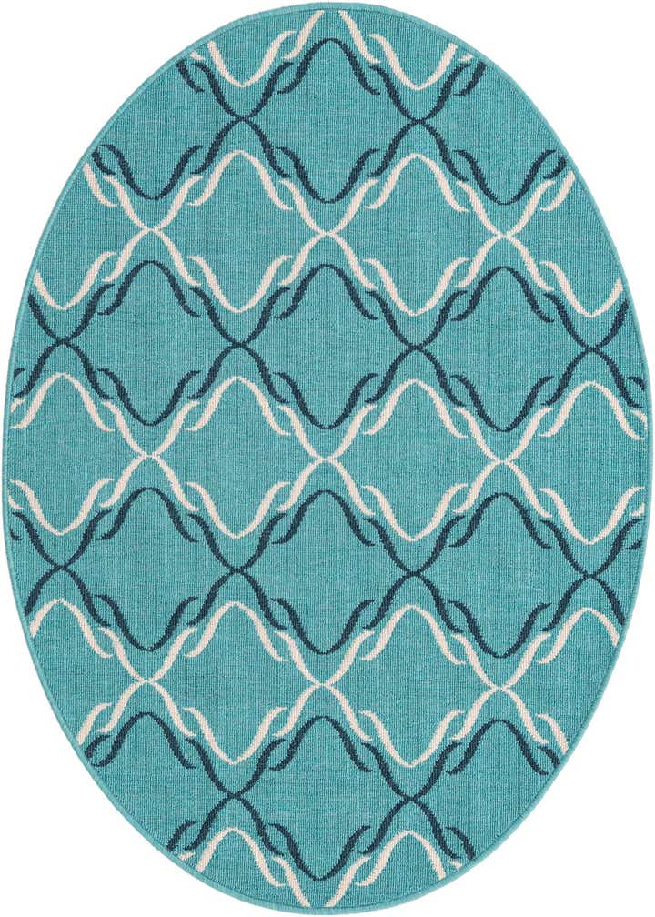 4' x 4' Easy-Clean Lattice Indoor / Outdoor Round Rug