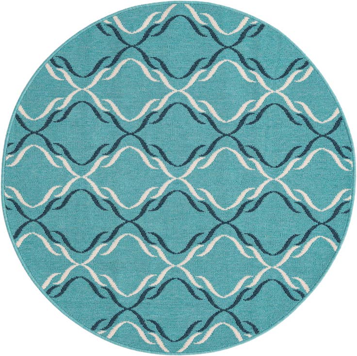 Detail image of 4' x 4' Easy-Clean Lattice Indoor / Outdoor Round Rug