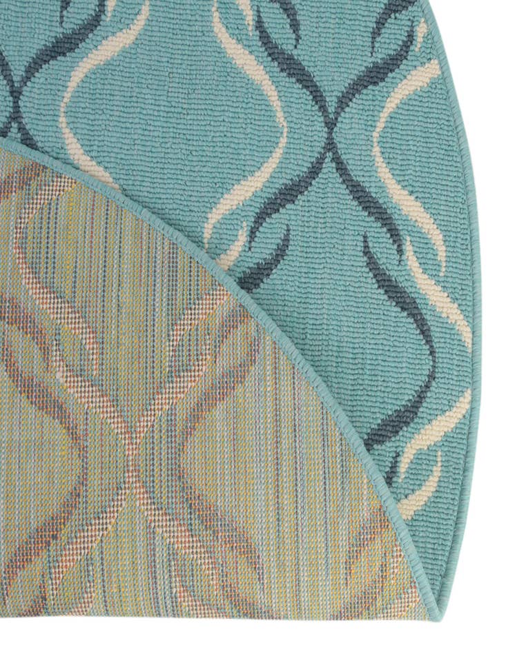 Detail image of 4' x 4' Washable Lattice Indoor / Outdoor Round Rug