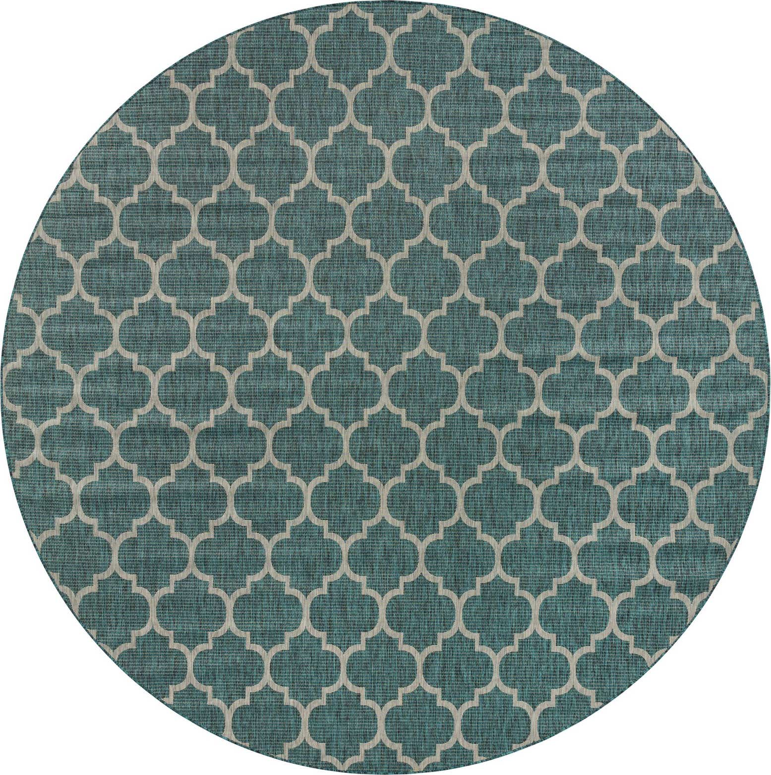 10' x 10' Easy-Clean Lattice Indoor / Outdoor Round Rug