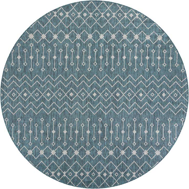 10' x 10' Easy-Clean Lattice Indoor / Outdoor Round Rug