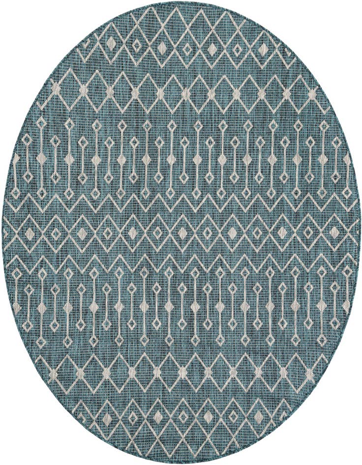 Detail image of 6' x 6' Easy-Clean Lattice Indoor / Outdoor Round Rug