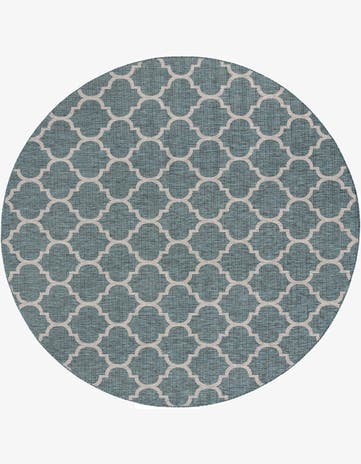 10' 8 x 10' 8 Easy-Clean Lattice Indoor / Outdoor Round Rug