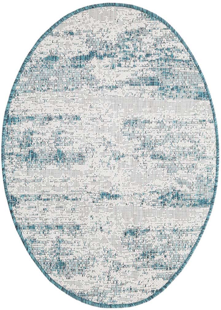 3' x 3' Easy-Clean Modern Indoor / Outdoor Round Rug