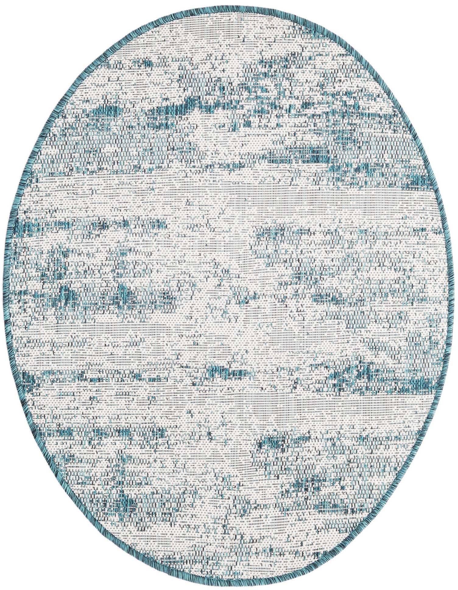 3' x 3' Easy-Clean Modern Indoor / Outdoor Round Rug