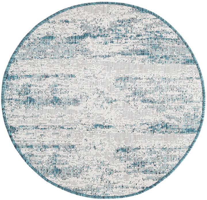 3' x 3' Easy-Clean Modern Indoor / Outdoor Round Rug