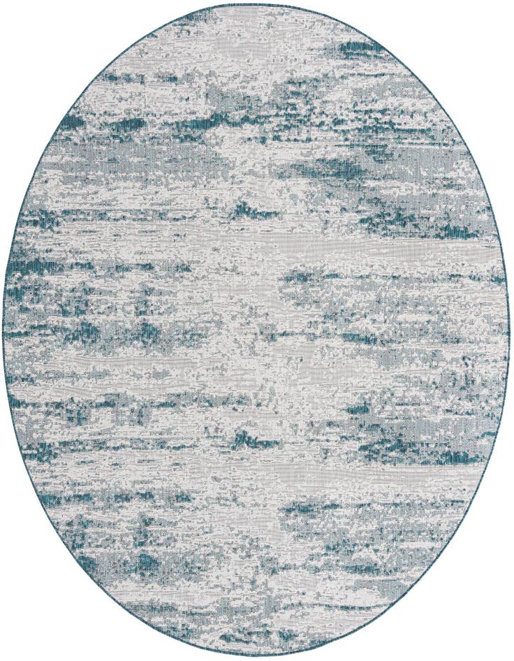 Detail image of 10' x 10' Easy-Clean Modern Indoor / Outdoor Round Rug