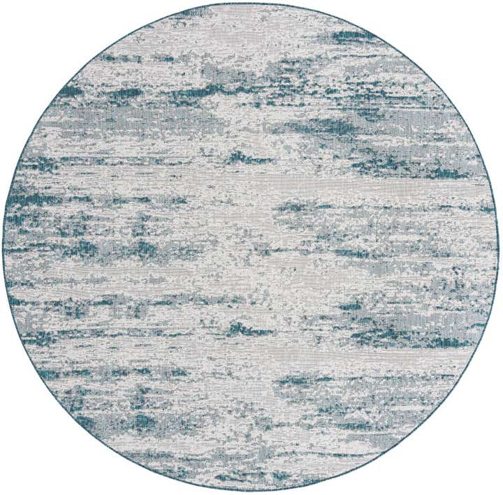 10' x 10' Easy-Clean Modern Indoor / Outdoor Round Rug