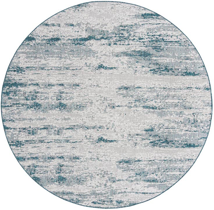 Detail image of 10' x 10' Easy-Clean Modern Indoor / Outdoor Round Rug