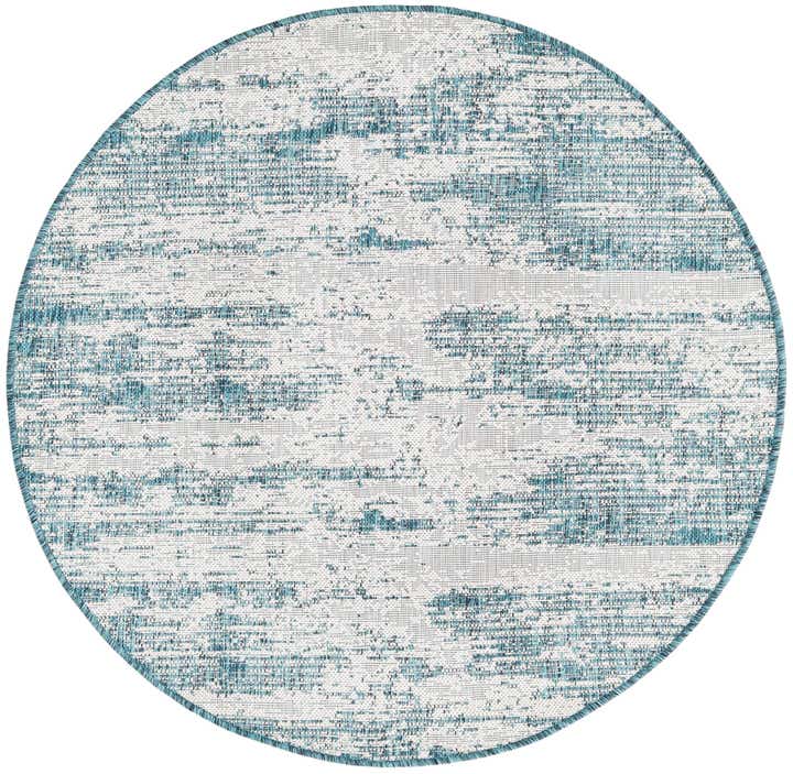 4' x 4' Easy-Clean Modern Indoor / Outdoor Round Rug