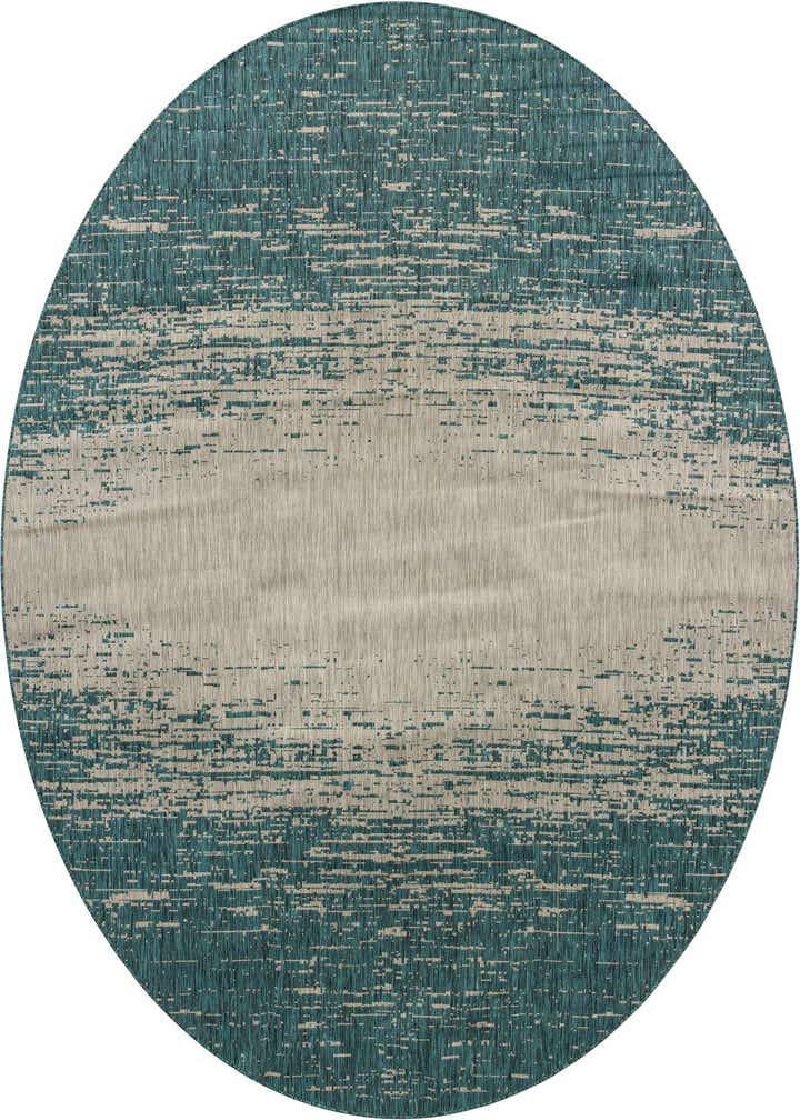 10' 8 x 10' 8 Easy-Clean Modern Indoor / Outdoor Round Rug