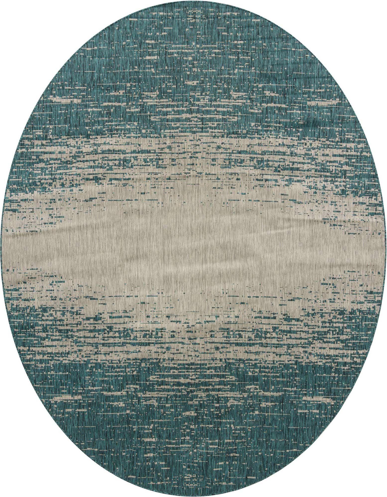 10' 8 x 10' 8 Easy-Clean Modern Indoor / Outdoor Round Rug