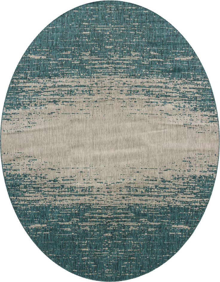 Detail image of 10' 8 x 10' 8 Easy-Clean Modern Indoor / Outdoor Round Rug