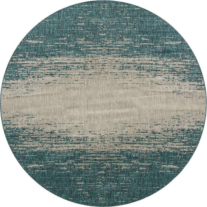 10' 8 x 10' 8 Easy-Clean Modern Indoor / Outdoor Round Rug