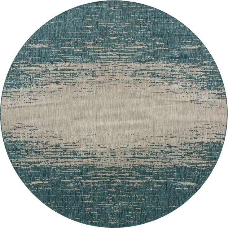 Detail image of 10' 8 x 10' 8 Easy-Clean Modern Indoor / Outdoor Round Rug