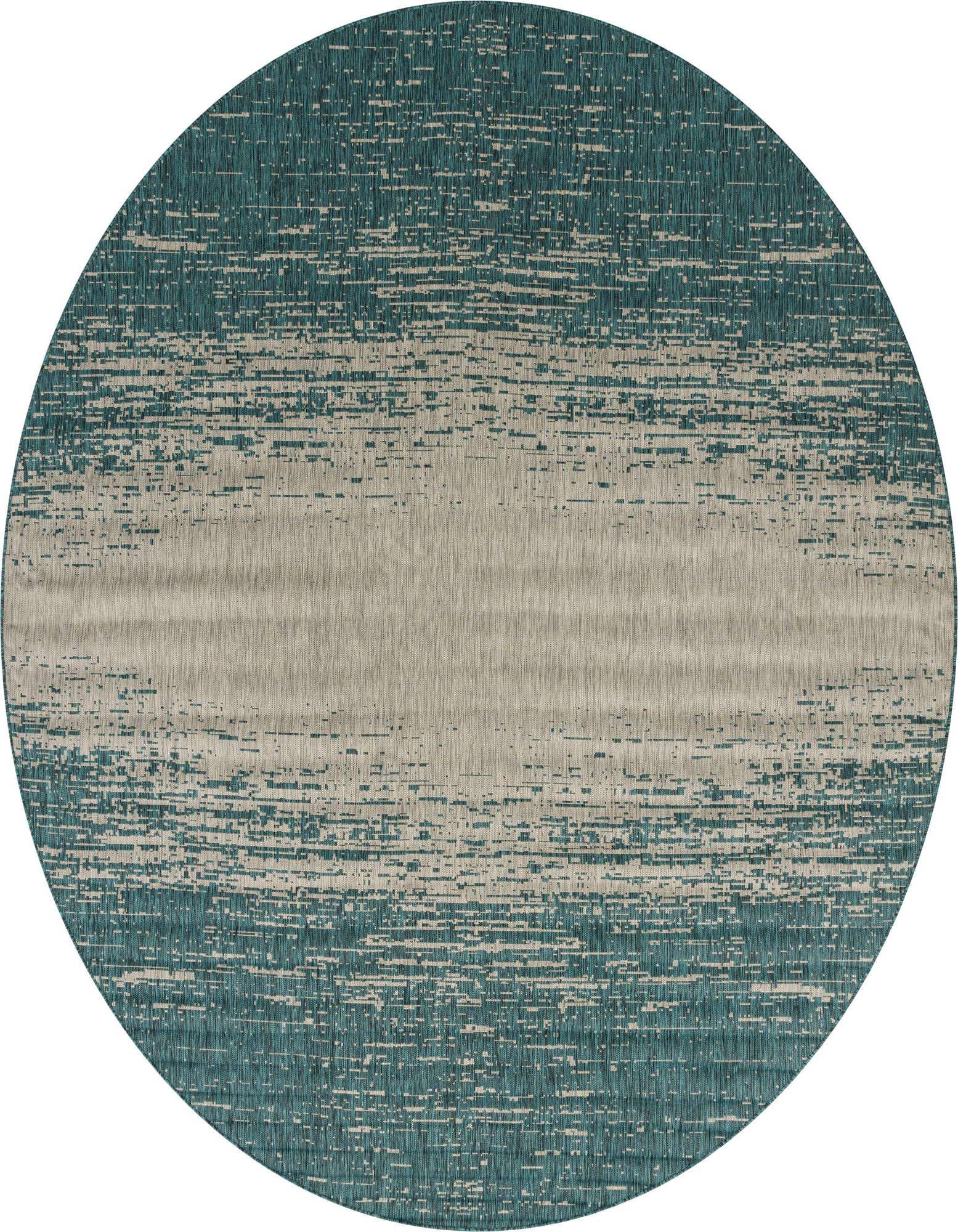 13' x 13' Easy-Clean Modern Indoor / Outdoor Round Rug