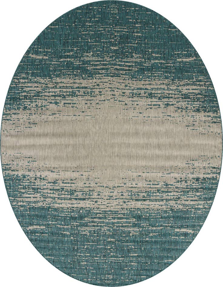 Detail image of 13' x 13' Easy-Clean Modern Indoor / Outdoor Round Rug