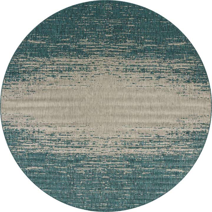 13' x 13' Easy-Clean Modern Indoor / Outdoor Round Rug